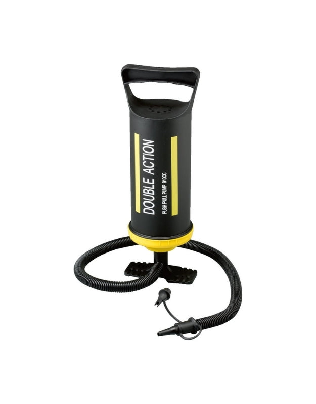 Double Action SY-H8014 black and yellow air pump with 3 nozzle tips for inflatables